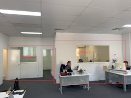 Office space for rent. $250 per week. 4.35m x 5.4m, private office at Private Office (Furnished/Unfurnished), includes Kitchen, Bathroom, Wifi ample street parking - Bundall, image 1