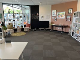 Large open space, enough room for groups, tables orovided, multi-use area at Creative Spirit Arts Therapy, image 1