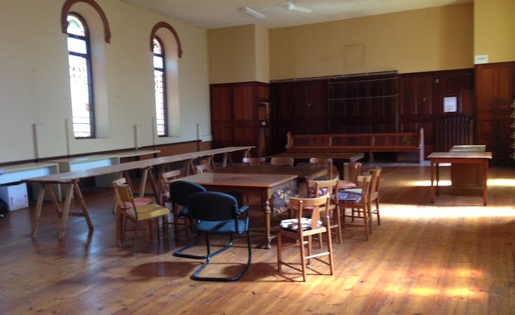 Bright, spacious church hall complete with stage, image 2