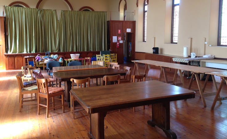 Bright, spacious church hall complete with stage, image 1