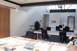 Four desks available in our light-filled office, shared office at Silver Street Studio, image 1